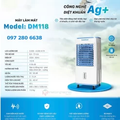Máy làm mát Daikiosan DM118 12 Máy làm mát Daikiosan DM118 công nghệ kháng khuẩn Ion bạc