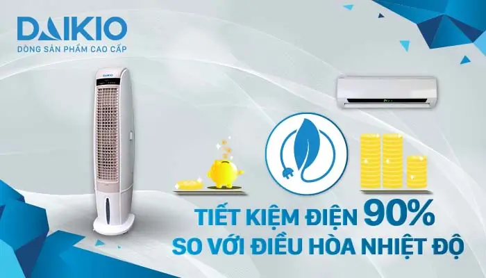Máy làm mát Daikiosan DM106 21 Máy làm mát không khí Daikiosan DM106 tiết kiệm điện năng tiêu thụ