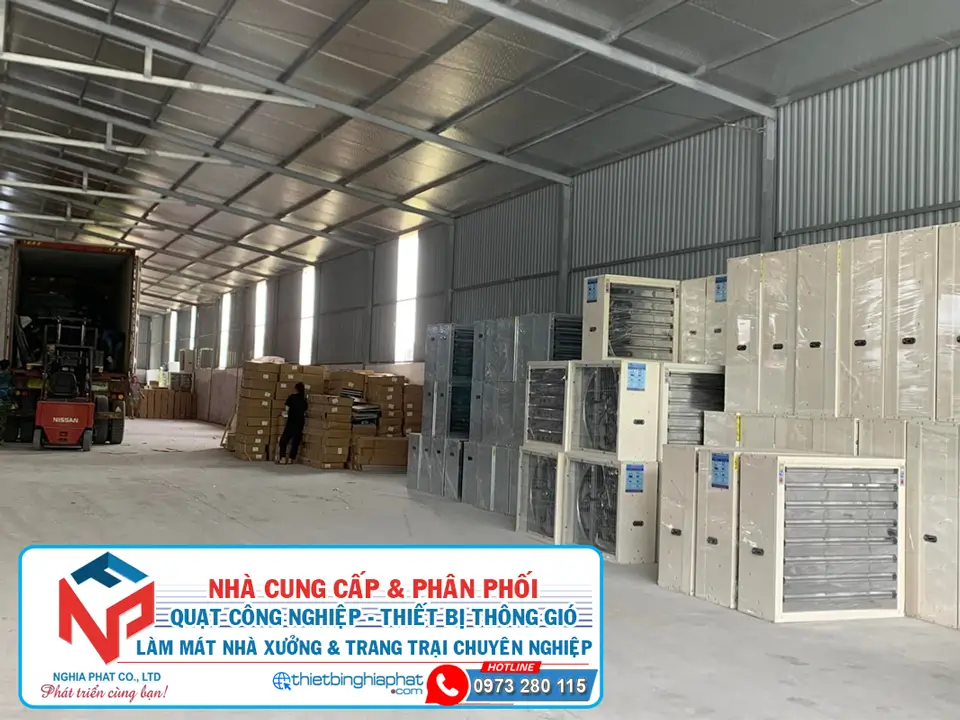 Quạt thông gió vuông 1220x1220 BMF-1220 STD Sơn tĩnh điện 21 Nghĩa Phát - Đơn vị cung cấp Quạt công nghiệp, Quạt thông gió uy tín giá tốt