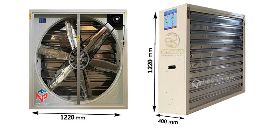 Quạt thông gió vuông 1220x1220 BMF-1220 STD Sơn tĩnh điện 16 Quạt thông gió vuông 1220x1220 BMF-1220