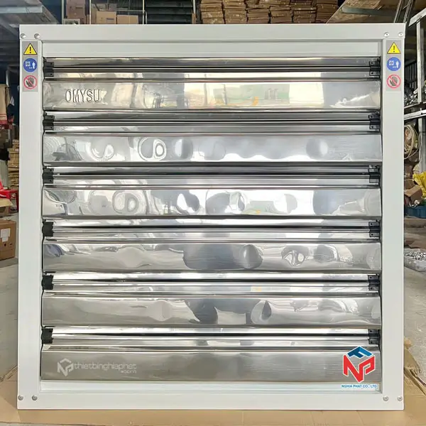 Quạt thông gió vuông 1100x1100 BMF-1100 STD Sơn tĩnh điện 16 Quạt thông gió vuông 1100x1100 BMF-1100 sơn tĩnh điện mặt sau