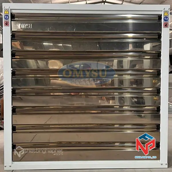 Quạt thông gió vuông 1220x1220 BMF-1220 STD Sơn tĩnh điện 17 Quạt thông gió vuông 1220 chớp INOX