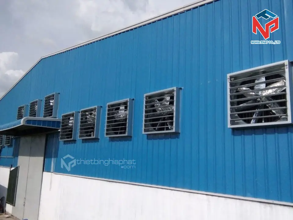 Quạt thông gió vuông 1220x1220 BMF-1220 STD Sơn tĩnh điện 20 Ứng dụng của Quạt thông gió vuông