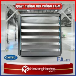 Quạt thông gió vuông Omysu FA-25M1 có chớp 12 Quạt thông gió vuông Omysu FA-50M1