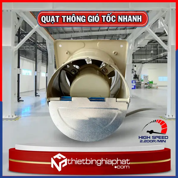 Quạt thông gió vuông tốc nhanh FS-15 15 Quạt thông gió vuông tốc nhanh FS-15 OMYSU cửa chớp tự động