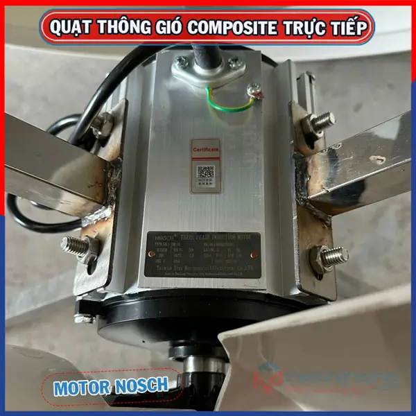 Quạt thông gió Composite trực tiếp BMF-1260 1260x1260 20 Động cơ NOSCH Đài Loan chính hãng