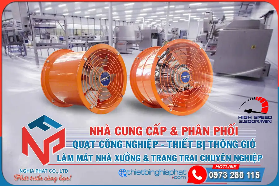 Quạt thông gió tròn tốc nhanh FG-20C-5 13 Nghĩa Phát phân phối Quạt thông gió tốc nhanh OMYSU giá tốt