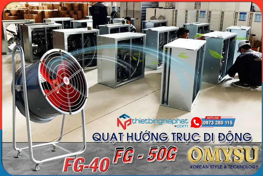 Quạt công nghiệp hướng trục di động DFG40 11 Quạt công nghiệp hướng trục di động OMYSU