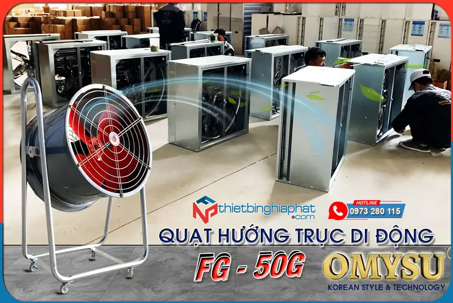 Quạt công nghiệp hướng trục di động DFG50 13 Quạt công nghiệp hướng trục đường kính D500mm