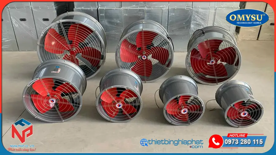 Quạt hướng trục công nghiệp DFG-70 380V 17 Quạt hướng trục công nghiệp OMYSU DFG