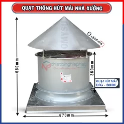 Quạt hút mái nhà xưởng OMYSU DFG-50HM D500mm