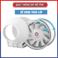 Quạt thông gió nối ống Omysu HF-100 chất lượng cao