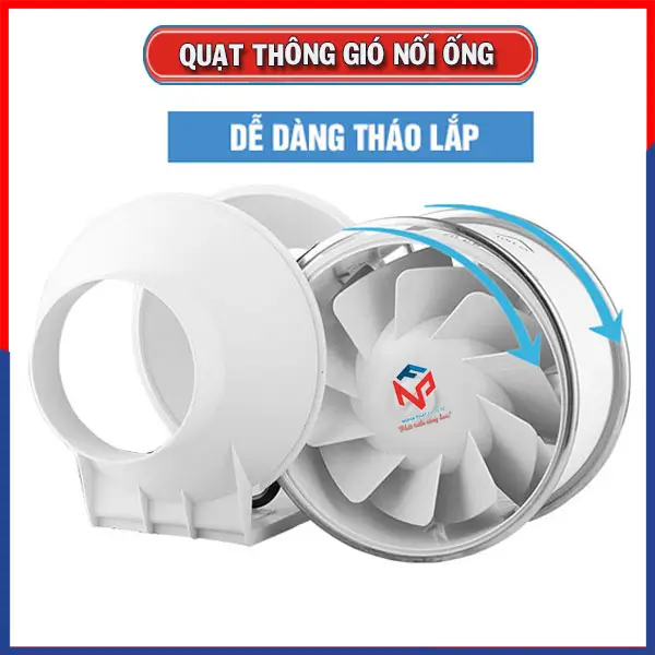Quạt thông gió nối ống Omysu HF-150 15 Quạt thông gió nối ống OMYSU HF
