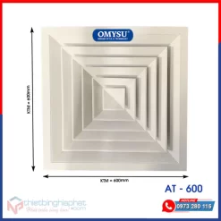 Quạt hút âm trần công nghiệp có ống AT-600T 11 Quạt hút âm trần công nghiệp không ống AT-600