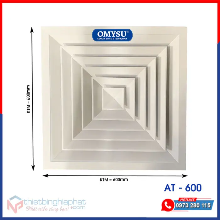 Quạt hút âm trần không ống AT-600 7 Quạt hút âm trần công nghiệp không ống AT-600