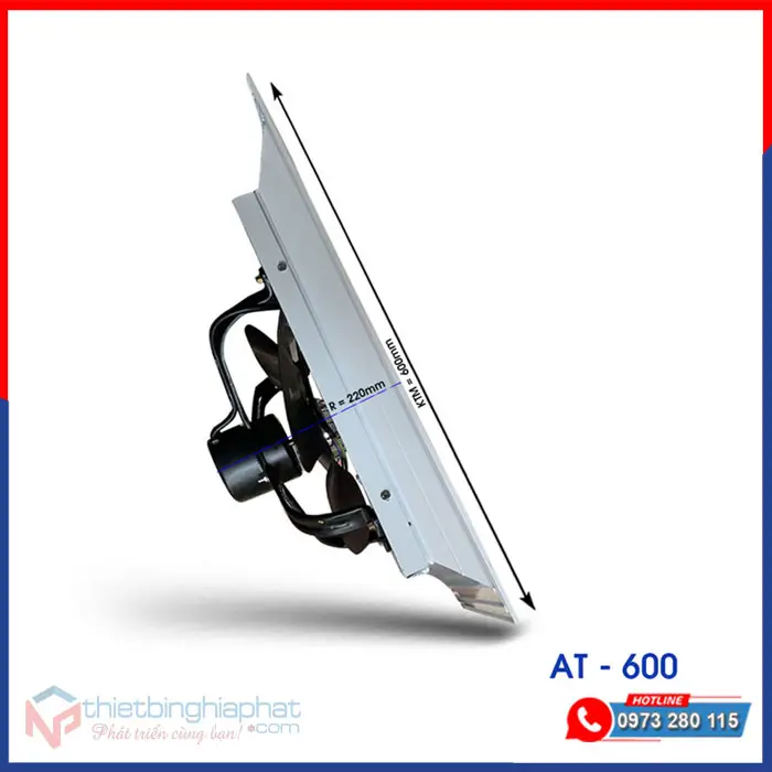 Quạt hút âm trần không ống AT-600 8 Quạt hút âm trần không ống AT-600 600x600mm