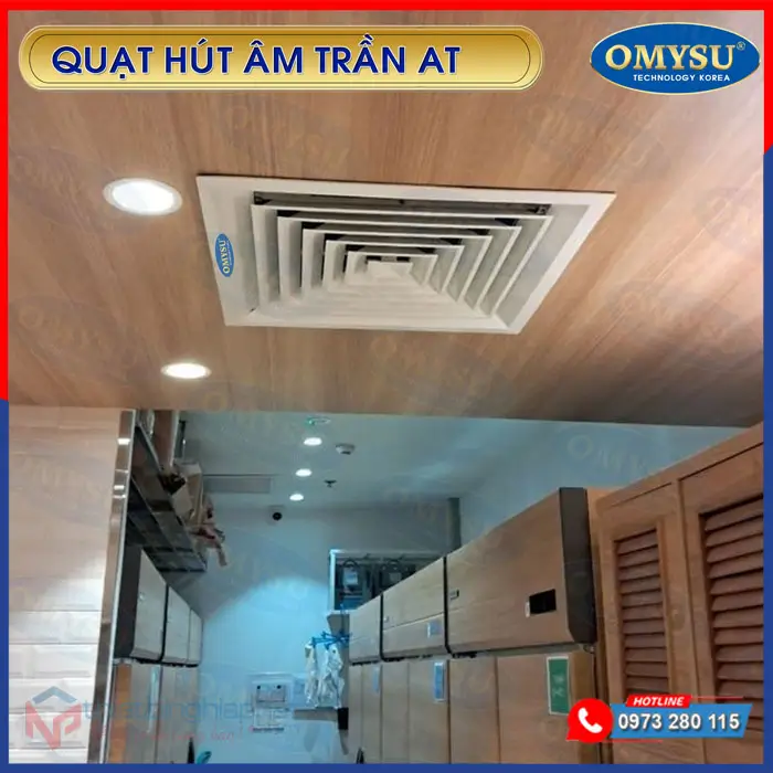 Quạt hút âm trần công nghiệp nối ống AT-450T 18 Quạt hút âm trần AT - Lực hút mạnh mẽ