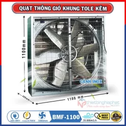 Quạt thông gió vuông tole kẽm 1100x1100 BMF-1100 13 Quạt thông gió vuông tole kẽm 1100x1100 BMF-1100 35.000 m3/h