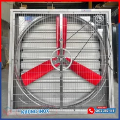 Quạt thông gió vuông cánh PA khung INOX 304 Động cơ simens