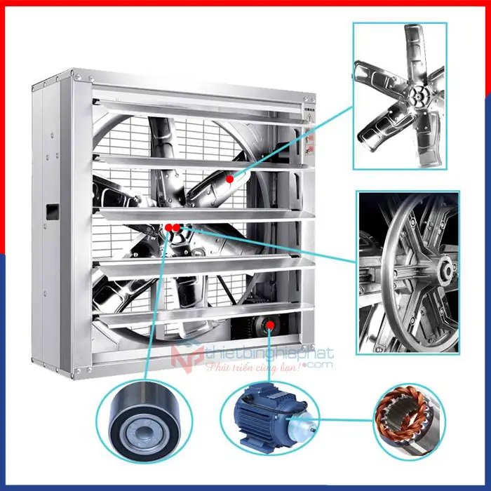 Quạt thông gió vuông INOX 304 BMF-900 900x900mm 23 Quạt thông gió vuông INOX