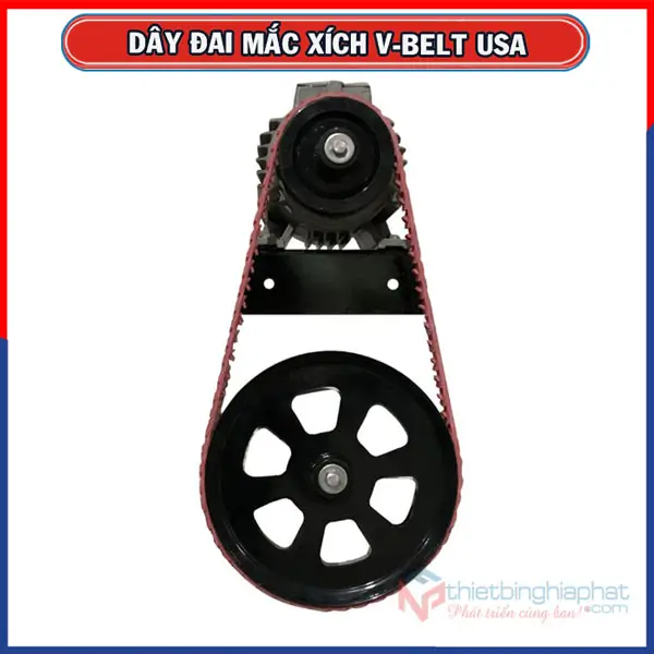 Quạt thông gió composite loa 1460 x 1460 dây đai mắc xích 19 Dây đai mắc xích V-belt nhập khẩu Mỹ