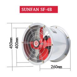 Quạt thông gió tròn Sunfan SF-4B 9 Quạt thông gió tròn SF sải cánh 40cm