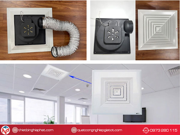 Quạt hút âm trần SF-600AT nối ống 10 Quạt hút âm trần 600x600 SF-600AT nối ống