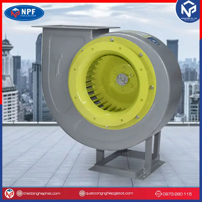 Quạt ly tâm hút khói 4KW CF-11-4A 16 Quạt ly tâm hút khói bếp 4KW