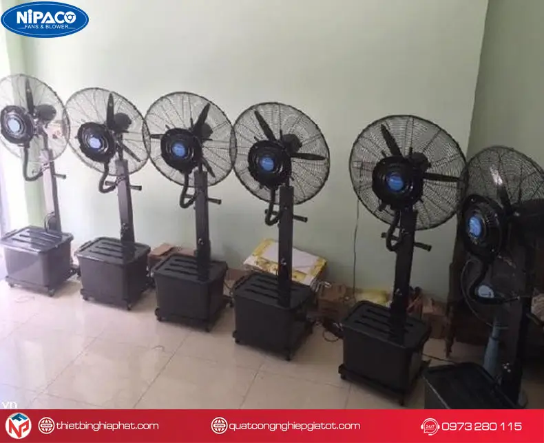 Quạt đứng phun sương Nipaco FS-75 Cánh 75cm 17 Phân phối quạt công nghiệp phun sương giá tốt