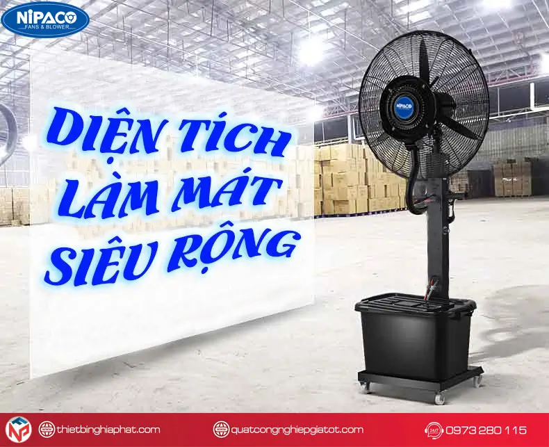 Quạt đứng phun sương Nipaco FS-75 Cánh 75cm 14 Quạt đứng phun sương Nipaco giá rẻ