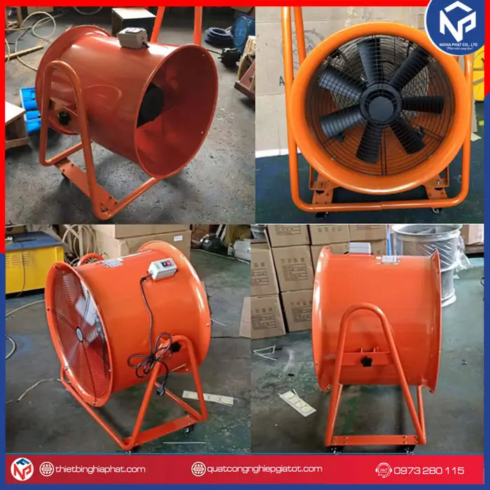 Quạt cấp gió di động Sunfan SHT-40 7 Quạt công nghiệp di động Sunfan