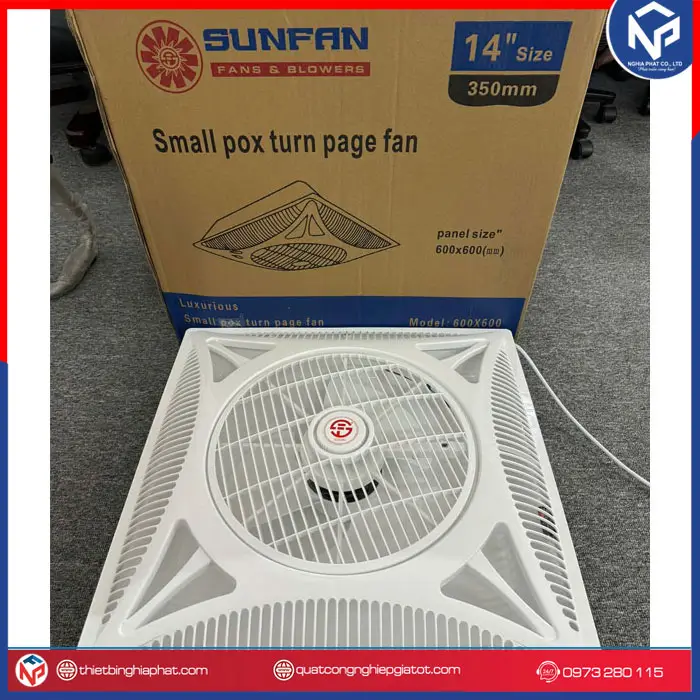Quạt ốp trần 600x600 Sunfan AT-600G 18 Quạt ốp trần 600x600 Sunfan AT-600G