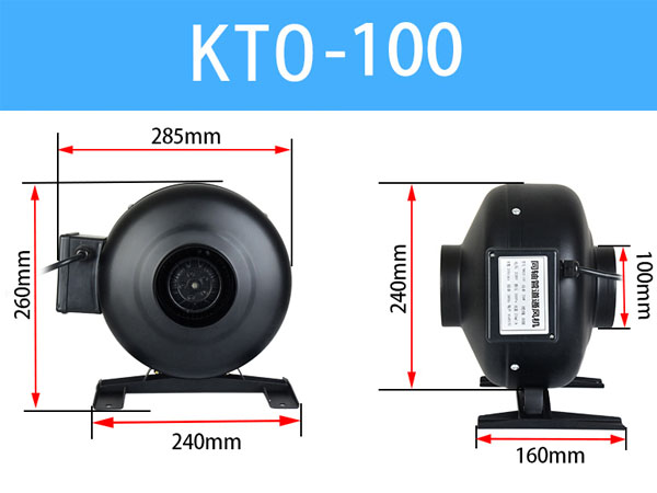 Quạt hút nối ống Sunfan KTO-100 16 Thông số kỹ thuật quạt Sunfan KTO-100 D100