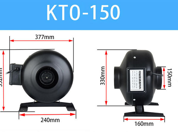 Quạt hút nối ống Sunfan KTO-150 14 Thông số kỹ thuật Quạt hút nối ống Sunfan KTO-150