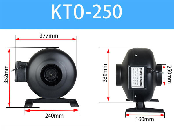 Quạt hút nối ống Phi 250 15 Quạt hút nối ống KTO-250