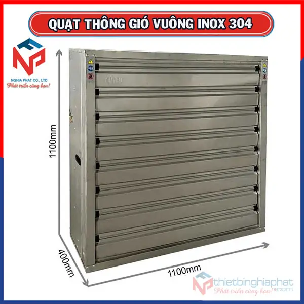 Quạt thông gió vuông INOX 304 BMF-1100 1100x1100mm 20 Quạt thông gió vuông INOX 304 1100x1100