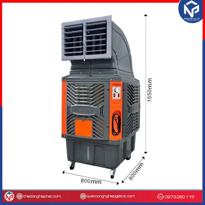 Quạt hơi nước công nghiệp Aircooler 9000 m3/h 550W 14 Quạt hơi nước công nghiệp Aircooler 9000 m3/h 550W