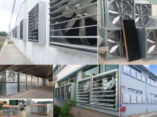 Quạt thông gió vuông 800x800mm 15 Ứng dụng của Quạt thông gió vuông công nghiệp