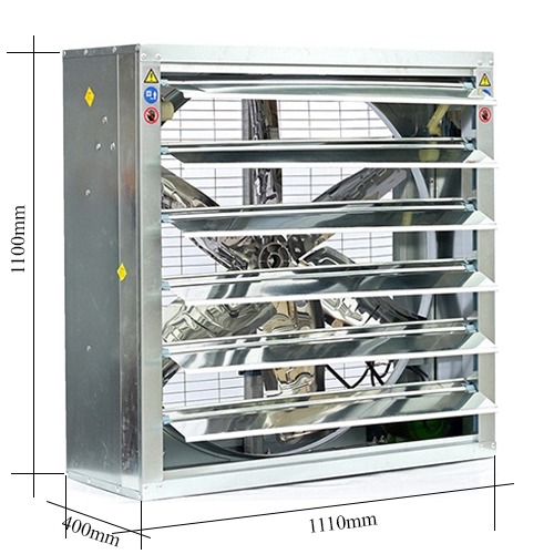Quạt thông gió vuông 900x900mm 17 Quạt thông gió vuông 900x900x400mm