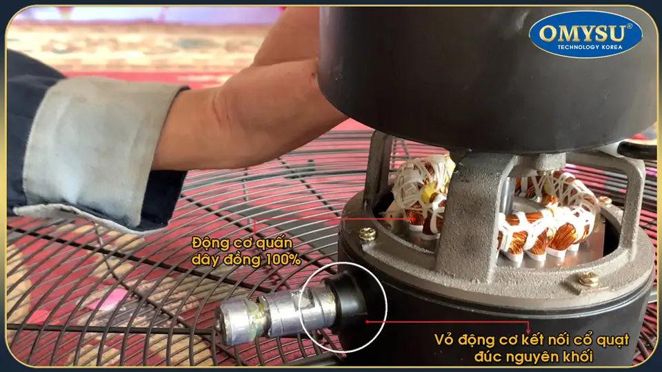 Quạt treo công nghiệp OMYSU OMW-650 14 Động cơ lõi đồng 100%