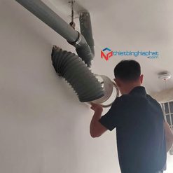 Quạt hút mùi nối ống phi 75 15 Lắp đặt Quạt hút mùi nối ống