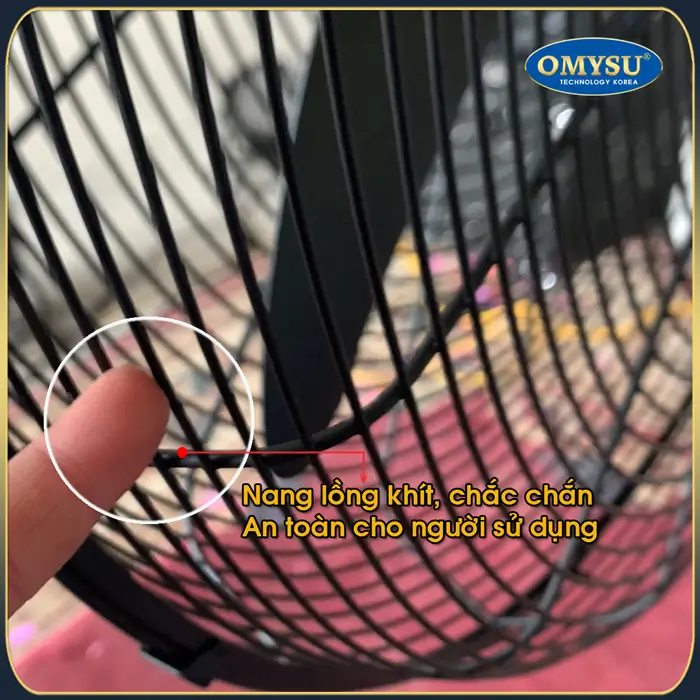 Quạt đứng công nghiệp OMYSU OMS-650 19 Lồng quạt thiết kế chắc chắn