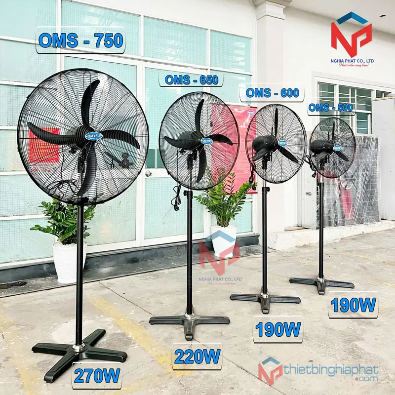 Quạt đứng công nghiệp OMYSU OMS-650 23 Quạt đứng công nghiệp OMYSU nhiều size lựa chọn