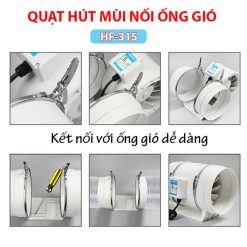 Quạt thông gió nối ống Nipaco HF-315 D315 21 Quạt thông gió nối ống