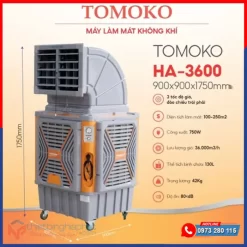 Máy làm mát công nghiệp TOMOKO HA-3600 750W 12 Máy làm mát Aircooler TOMOKO HA-3600 750W