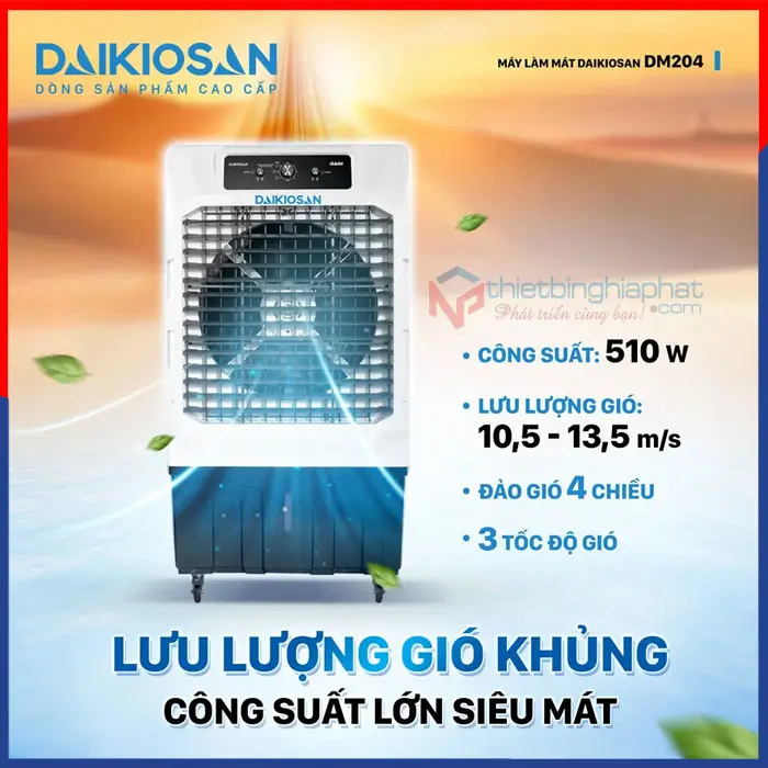 Máy làm mát Daikiosan DM204 20 Máy làm mát Daikiosan DM204 100L 510W