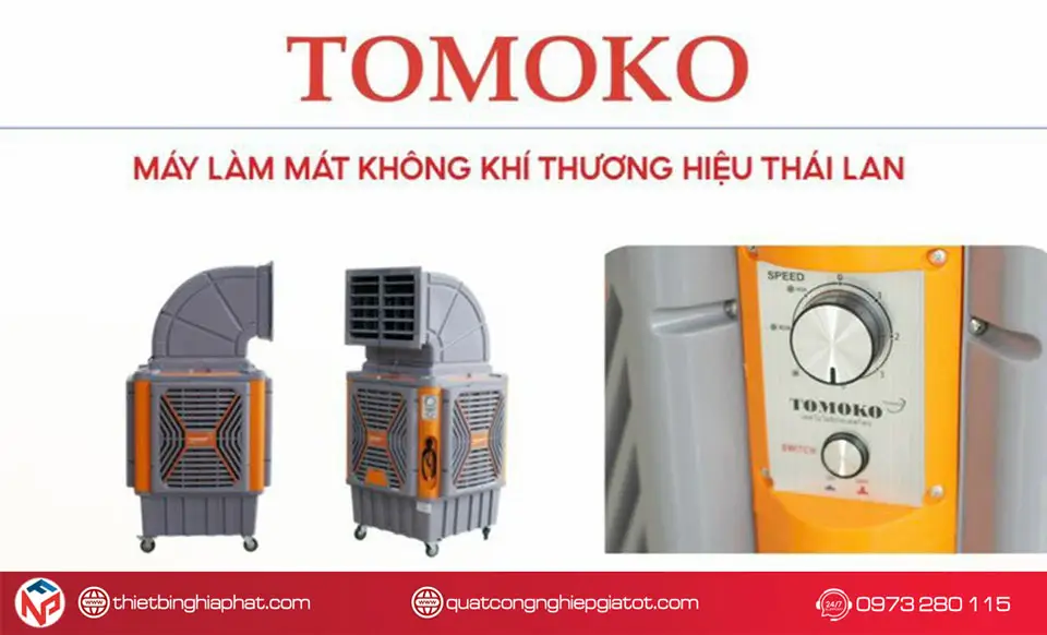 Máy làm mát công nghiệp TOMOKO HA-2600 550W 19 Điều khiển cơ bền bỉ, dễ sử dụng