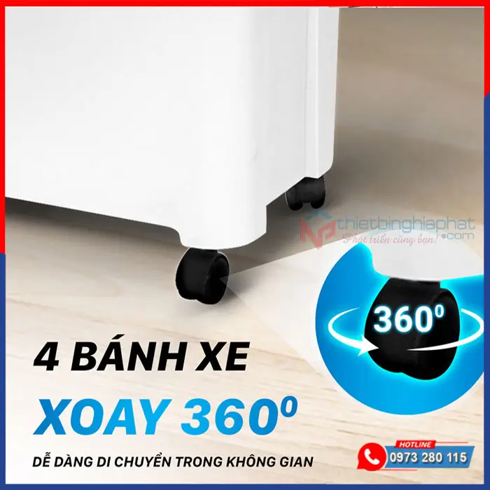 Máy làm mát Daikiosan DM-112 20 Máy làm mát Daikiosan DM112 4 bánh xe di chuyển dễ dàng