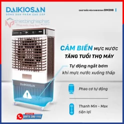 Máy làm mát Daikiosan DM208 16 Máy làm mát Daikiosan DM208 tự ngắt bơm khi hết nước