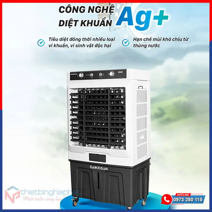 Máy làm mát Daikiosan DM210 20 Máy làm mát Daikiosan DM210 trang bị công nghệ diệt khuẩn Ag+